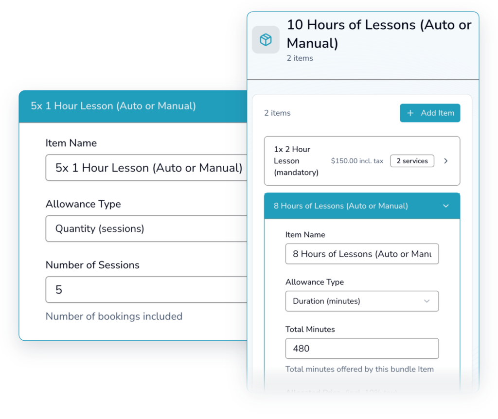 OnTime Bookings Flexible Packages - Minutes or Sessions
